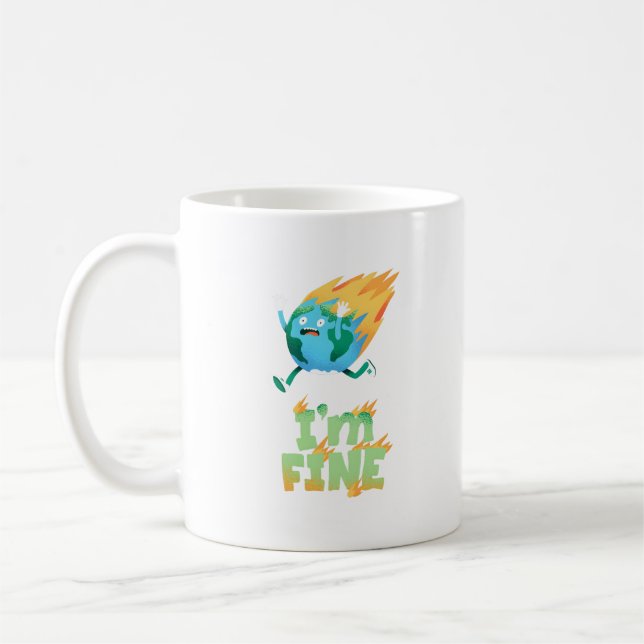 Mug Conception drôle de changement climatique Terre «  (Gauche)