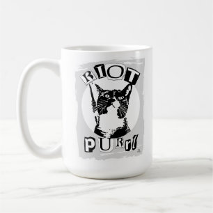 Mug Conception drôle de fille Riot Purrul Punk Chat