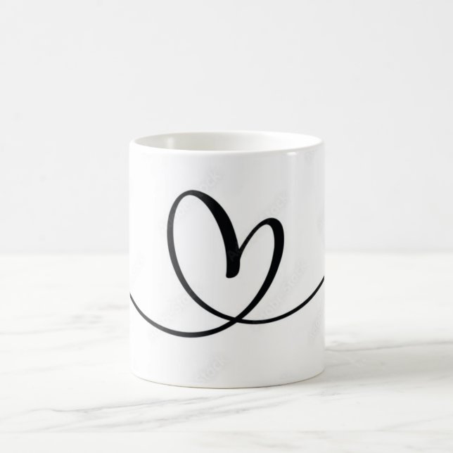 Mug Conception du coeur perdu, décontracté, toucher de (Centre)