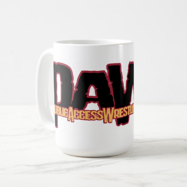 Mug Conception du logo PAWA sur un (Devant gauche)