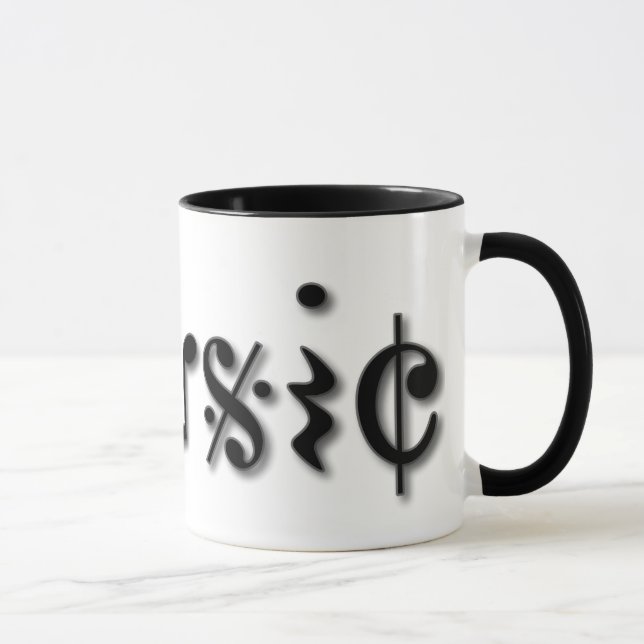 Mug Conception du texte de musique (Droite)
