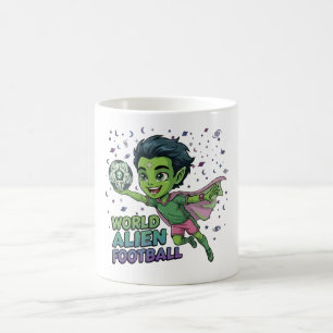 Mug Conception d'un enfant joueur de football extrater