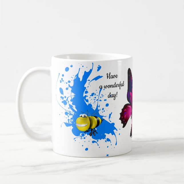 Mug Conception Éclectique Avec Papillons et Abeille de (Gauche)