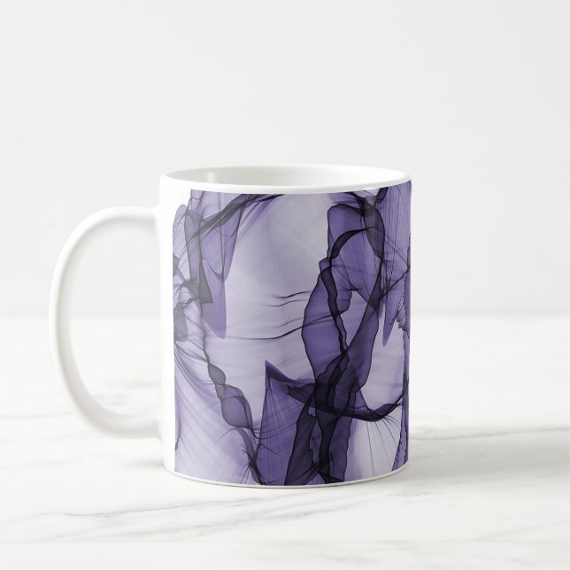 Mug Conception élégante de film de lavande feuillue (Gauche)