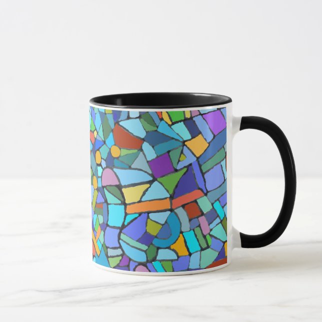 Mug Conception en verre de tache abstraite (Droite)