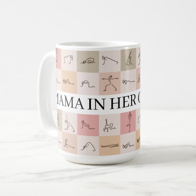 Mug Conception esthétique Yoga de Mama In Her Calm Era (Devant gauche)