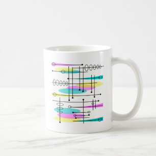 Mug Conception et couleurs Abstraites de l'ère atomiq