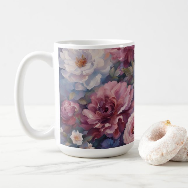 Mug Conception fleur sauvage (Avec donut)
