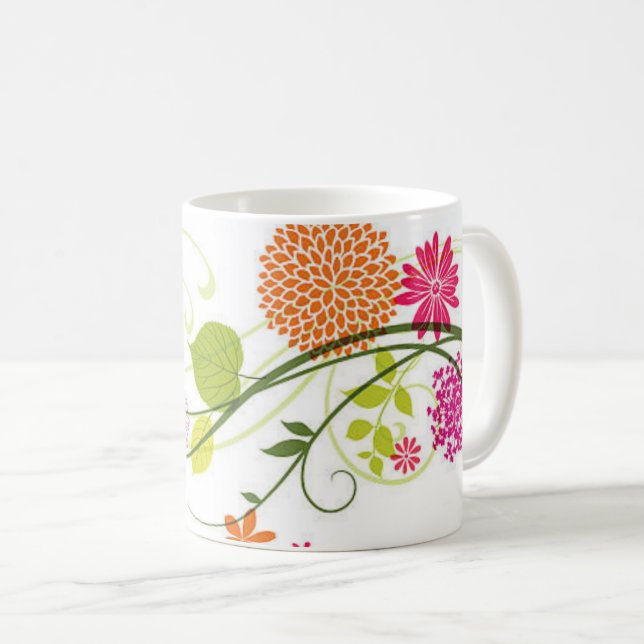 Mug Conception fleur sauvage de la moisissure, aquarel (Devant droit)
