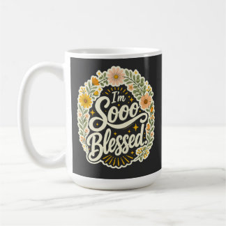 Mug Conception florale chrétienne bénie basée sur la f