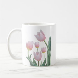 Mug Conception florale de tulipes pastel