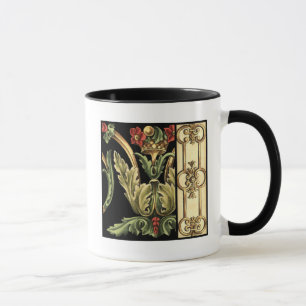 Mug Conception florale ornementale avec les frontières