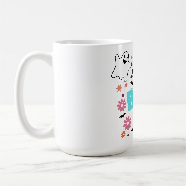 Mug Conception Florale Rétro Personnalisable pour Hall (Gauche)
