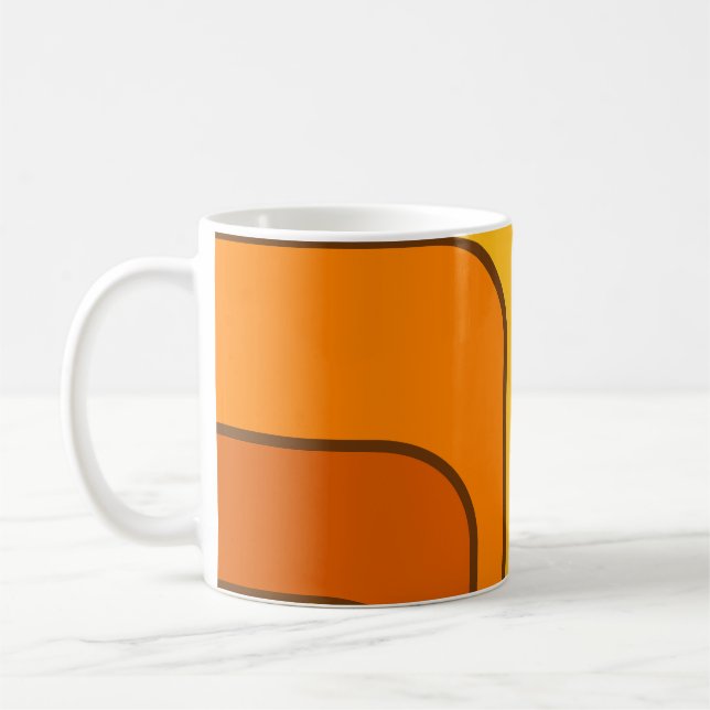 Mug Conception géométrique de style rétro MCM 1970 (Gauche)