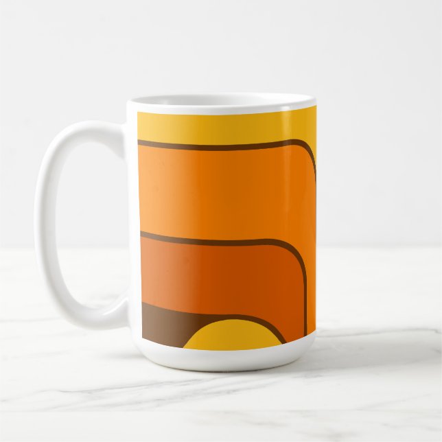 Mug Conception géométrique de style rétro MCM 1970 (Gauche)