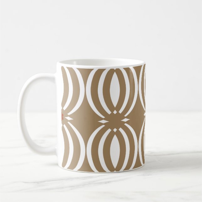 Mug Conception géométrique des lignes vintages (Gauche)
