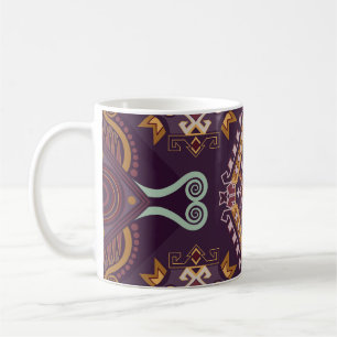 Mug Conception géométrique ethnique colorée et transpa