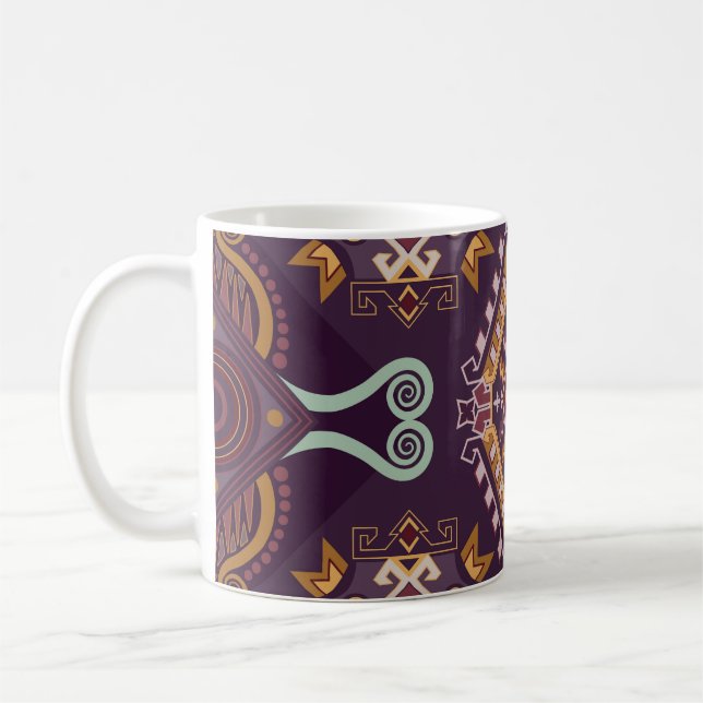 Mug Conception géométrique ethnique colorée et transpa (Gauche)