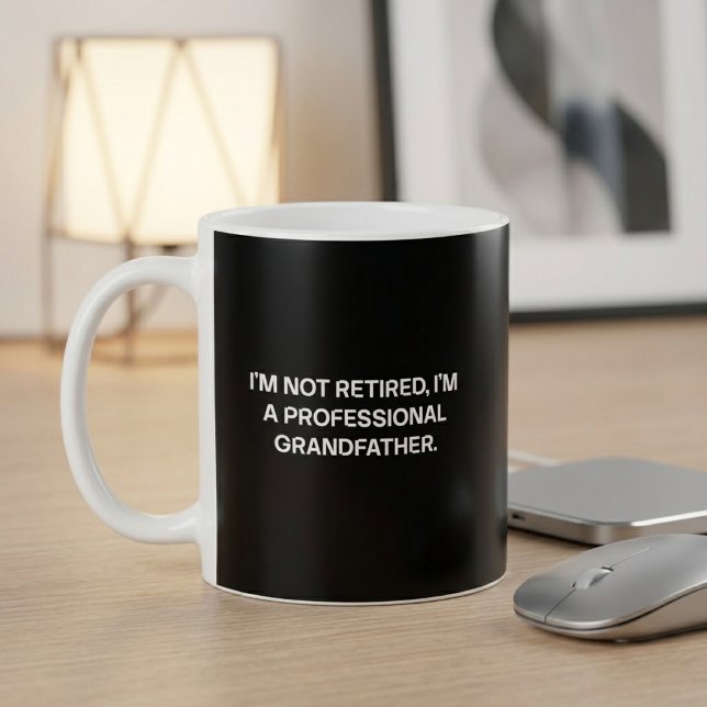 Mug Conception Grand-Père Professionnel Non Retraité (Créateur téléchargé)