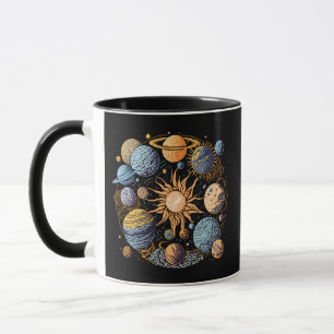 Mug Conception graphique du système solaire