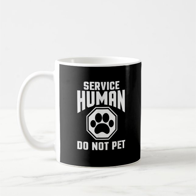 Mug Conception humaine de service Ne pas caresser Cita (Gauche)