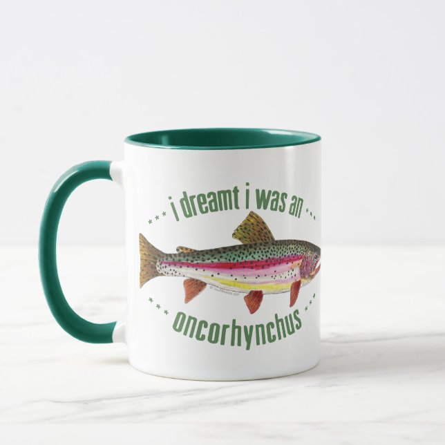 Mug Conception humoristique de truite arc-en-ciel (Gauche)