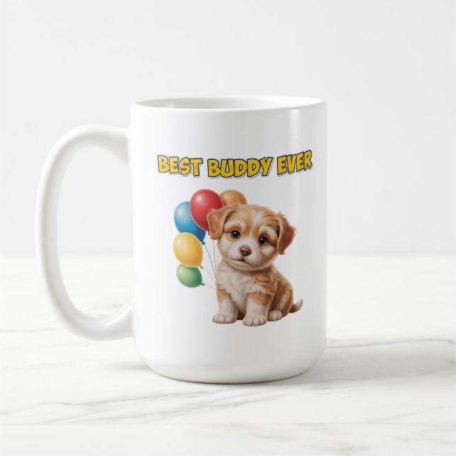 Mug Conception "Meilleur Copain de Toujours" de Chiot  (Gauche)