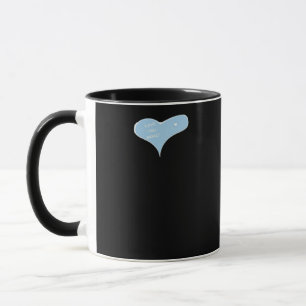 Mug Conception minimale bleue de « Je t'aime plus » 
