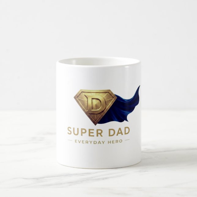 Mug Conception minimale de la fête des pères de super- (Centre)