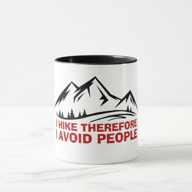 Mug Conception minimale de montagne pour la randonnée  (Centre)