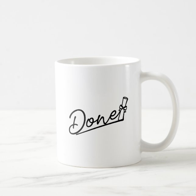 Mug Conception minimale de remise de diplôme terminée (Droite)