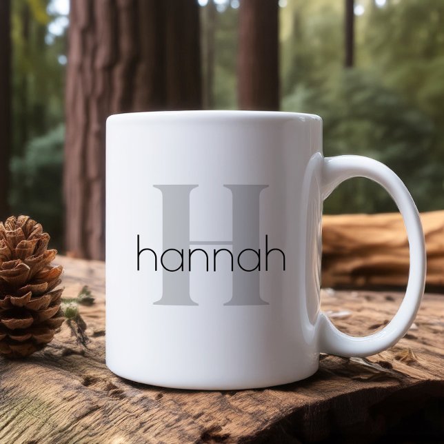 Mug Conception minimaliste de monogramme mignon (Créateur téléchargé)