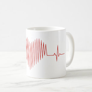 Mug Conception minimaliste d'électrocardiogramme avec