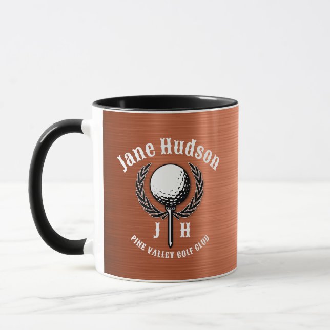 Mug Conception minimaliste élégante de golf en cuivre  (Gauche)