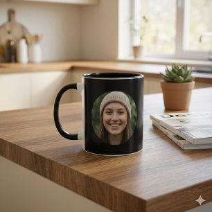 Mug Conception moderne minimale de photo personnalisée