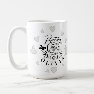 Mug Conception moderne simple d'anniversaire de fille