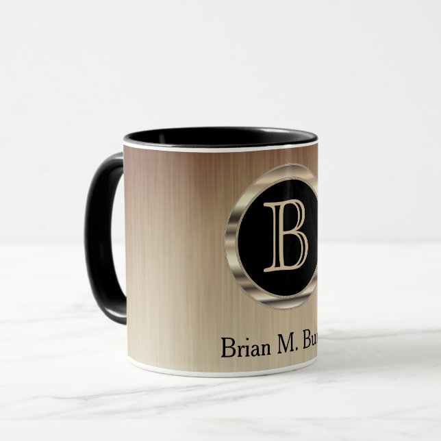 Mug Conception Monogramme Exécutif - Citrine Brush Ste (Devant gauche)