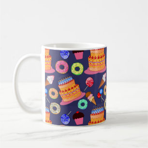 Mug Conception Motif de pâtisserie de gâteaux d'annive