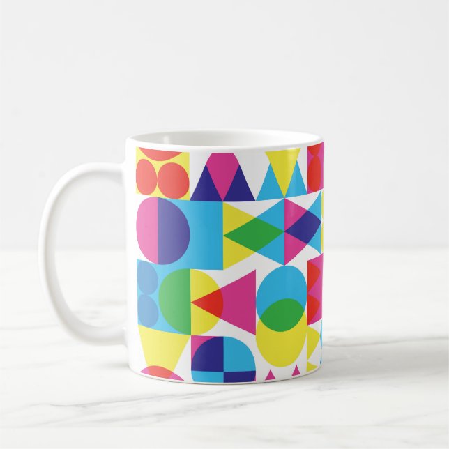 Mug Conception motif géométrique Abstraite et colorée. (Gauche)