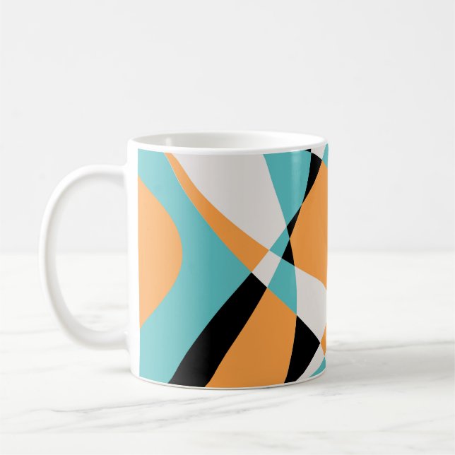Mug Conception Motif sans faille Abstraite Waves (Gauche)