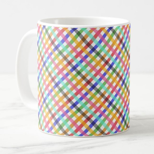 Mug Conception multicouleur En vichy Motif Plaid (Créateur téléchargé)