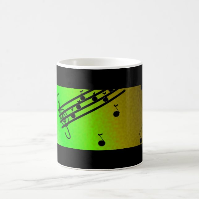 Mug Conception musicale noire et verte (Centre)