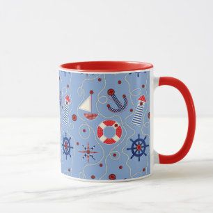 Mug Conception nautique de patchwork