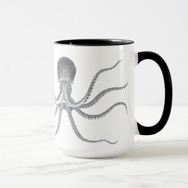 Mug Conception nautique de poulpe géant (Droite)