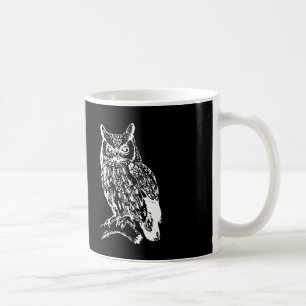 Mug Conception noire et blanche de hibou