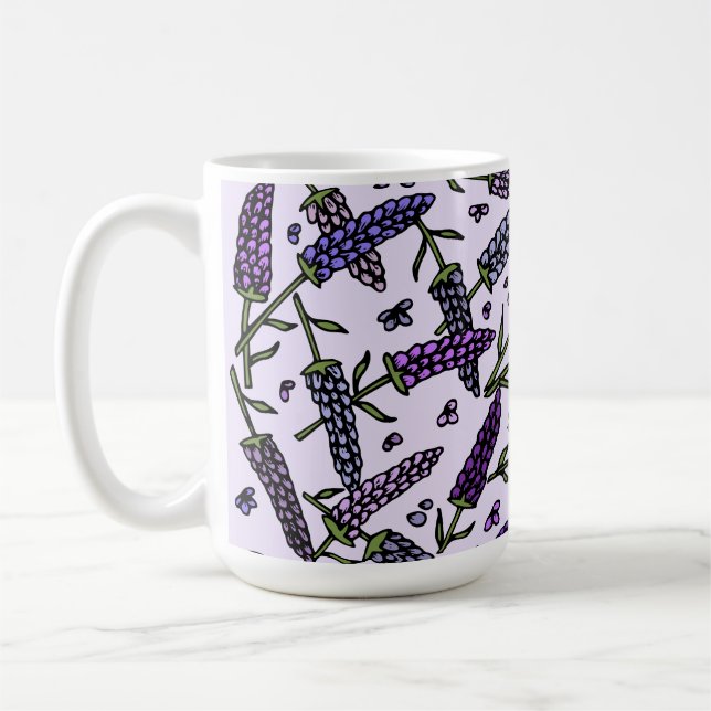 Mug Conception numérique de bouquet de lavande (Gauche)