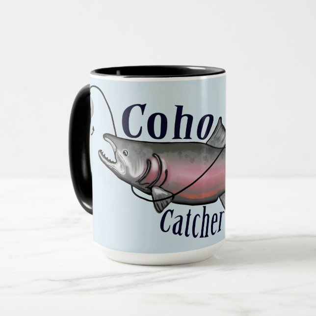 Mug Conception originale de saumon de Coho (Devant gauche)