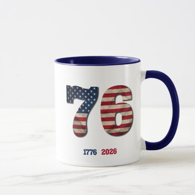 Mug Conception patriotique pour le 250e anniversaire d (Droite)