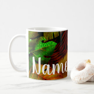 Mug Conception personnalisée de la forêt tropicale Caf
