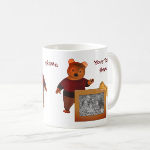 Mug Conception personnalisée d'un cadre d'ours Brown